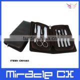 Black Zipper Manicure Set Finger Nail Care Set