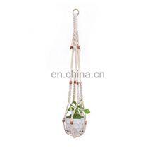 K&B Wholesale Indoor Adjustable Cotton Rope Wall Artificial Plant Flower Pot Holder Hanger Garden Hanging Baskets thumbnail-3