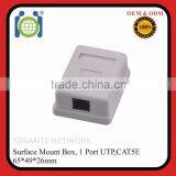 Fast Delivery 1 Port CAT5E UTP ABS RJ45 LSA Surface Mount Box