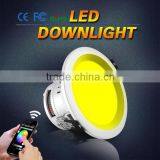 Android & IOS APP Internet Remote Control 9W Dimmable RGB WiFi LED Downlight 750LM Warm White With Hotspot for Setting WIFI thumbnail-2