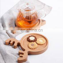 Custom Home Decorative Christmas Serving Tray Kitchen Mulfuntiction Food Dessert Bamboo Elk Plate thumbnail-2