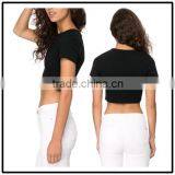 2015 China Manufacturer Customized Ladies Sexy Crop Tee Shirt Quality Choice thumbnail-1