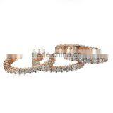 Three Sterling Silver Jewelry and Cubic Zirconia Stacking All-Around Wedding Bands thumbnail-6