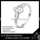Hot Selling Design of Heart Shaped Wedding Decoration 925 Sterling Silver Rings thumbnail-2