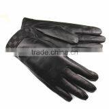 Lady wearing sheepskin leather gloves korea sheepskin gloves