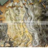 2016 hot sale unprocessed virgin raw material hair grey braiding hair
