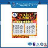 Varnishing,Glossy Surface Surface Finish Offset Printing,4 Color Printing Printing Type Custom Scratch off Lottery Tickets