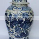 Blue and White Porcelain Temple Jar thumbnail-5