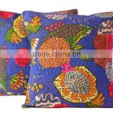 WHOLESALE KANTHA STITCH WORK cushion covers Tropicana Handmade Fruit Print Kantha work cushion covers pillow cases