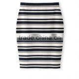 Ladies fashion Stripe Pencil Skirt 2014 wrap skirt