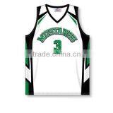 100% Polyester Custom Sublimated Mustangs V-Neck Pro Cut Basketball Jersey / Shirt