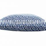 Indian Block Print Reversible Cushion Cover Indigo Cotton Shams Decorative Pillows Handmade Cushion Throw thumbnail-4