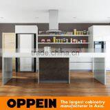 Oppein Acrylic and Unique Spain Sintered Rock Modern White Kitchen Cabinet thumbnail-1