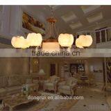 Marble Classical Full Copper Luxury Decorative Light Hotel Chandelier For High Ceiling 5 Heads 608-5H thumbnail-5