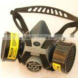 Half Face Mini Anti Chemical Gas Mask With Double Activated Carbon Filters for Anti-acid on Sale