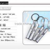 Promotional Logo Led Metal Key Chain Pen Advertising Logo Mini Led Light Ball Pen Drive Key Chains Quality Choice thumbnail-2