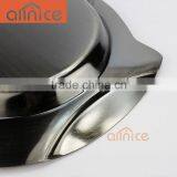 3pcs Oval Black Nickel Plating Metal Serving Tray Ss410 0.55mm Thickness Serving Tray thumbnail-3