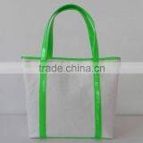2016 Best Selling Blue White Striped Canvas Tote Bag thumbnail-1