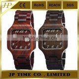 Four Colors Quartz Indonesia Wooden Watch Wooden Back Case Japan Quartz Movement thumbnail-5