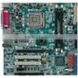 microATX motherboard supports 45nm LGA775 Intel Core2 Quad CPU with a 1333/1066/800MHz FSB, PCIe x16, PCIe x1, two PCI, 10 COM