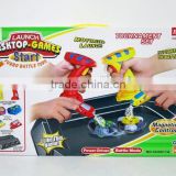 Magnetic gyro spinning toy fight stage