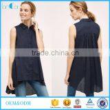 Ladies Fashion New Design Tunic Short Front Long Back Sleeveless Tunic Tops thumbnail-1