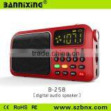 Hot New Products for 2015 B-258 FM Radio Mini Digital Speaker With Torch Function