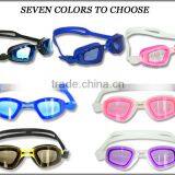 Factory supply anti-fog waterproof mirrored swimming goggles for adult/girls/men