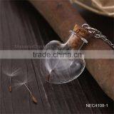 8 Designs DIY Creative Drift Bottles Glass Pendant Necklace Dandelion Necklace thumbnail-3