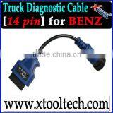 BENZ truck diagnostic cable 14 pin, High quality