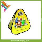 Vertical and Triangle Pop Up Floor Fabric Display