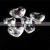 Small Natural Rock Clear Crystal Hearts Shape Quartz Stone for Gift