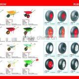 Wheelbarrow Tyre, Wheel Barrow Tire, Wheel Barrow Rubber Tire 400-8 4pr Wheelbarrow Tyre thumbnail-3