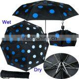 F01B Solid Color Cute 3 Folding Color Changing Umbrella thumbnail-1