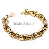 Stainless Steel Factory Twisted Chain Necklace Multilayer 18k Gold Bracelet Men Jewelry Sets thumbnail-6