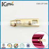 Colorful 45mm Shiny Light Gold Metal Zipper Puller Design thumbnail-2