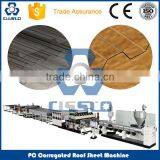 CE CERTIFICATE PC POLYCARBONATE HOLLW PROFILE MAKING MACHINE, PC CORRUGATED HOLLOW ROOFING TILE PRODUCTION LINE thumbnail-2