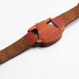 2017 Fashion Unisex Leather Strap Bamboo and Wooden Watch thumbnail-4