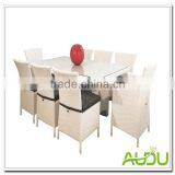 Audu Rattan Outdoor 8 Seater White Garden Furniture thumbnail-1