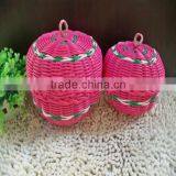 2014 New Wholesale Empty pe Storage Basket Colorful With Lid thumbnail-1