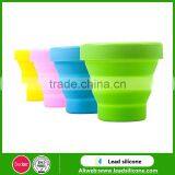 Eco-friendly Collapsible Silicone Coffee Cup For Camping/Silicone Flodable Cups With Lids thumbnail-3