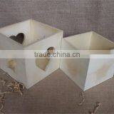 Handmade Cheap Unfinished Empty Wooden Gift Box Without Lid thumbnail-3