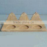 Cheap Unfinished Decorative Craft Wooden Candle Holder Craved thumbnail-3