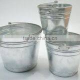 Metal Pails, Metal Bucket Planters, Galvanised Pails thumbnail-1