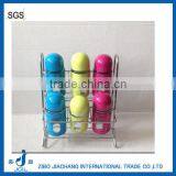 Upmarket Bullet Style Mini Glass Spice Bottle With Rack thumbnail-1