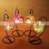 Mosaic Glass Lantern Candle Holders Hanging Candle Lantern Garden Light thumbnail-2