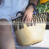 Seagrass Beach Bag With Seashell Decoration, Cool Design for Summer Holiday thumbnail-2