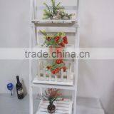 High Quality Garden Decor Foldable Stand Flower Shelf Wooden Ladder Design Shelf thumbnail-1