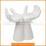 White Resin Hand Figurine Victory Posture for Home Decoration thumbnail-2