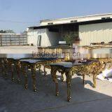 Baroque Style Living Room Furniture Console Desk With Marble Top thumbnail-4